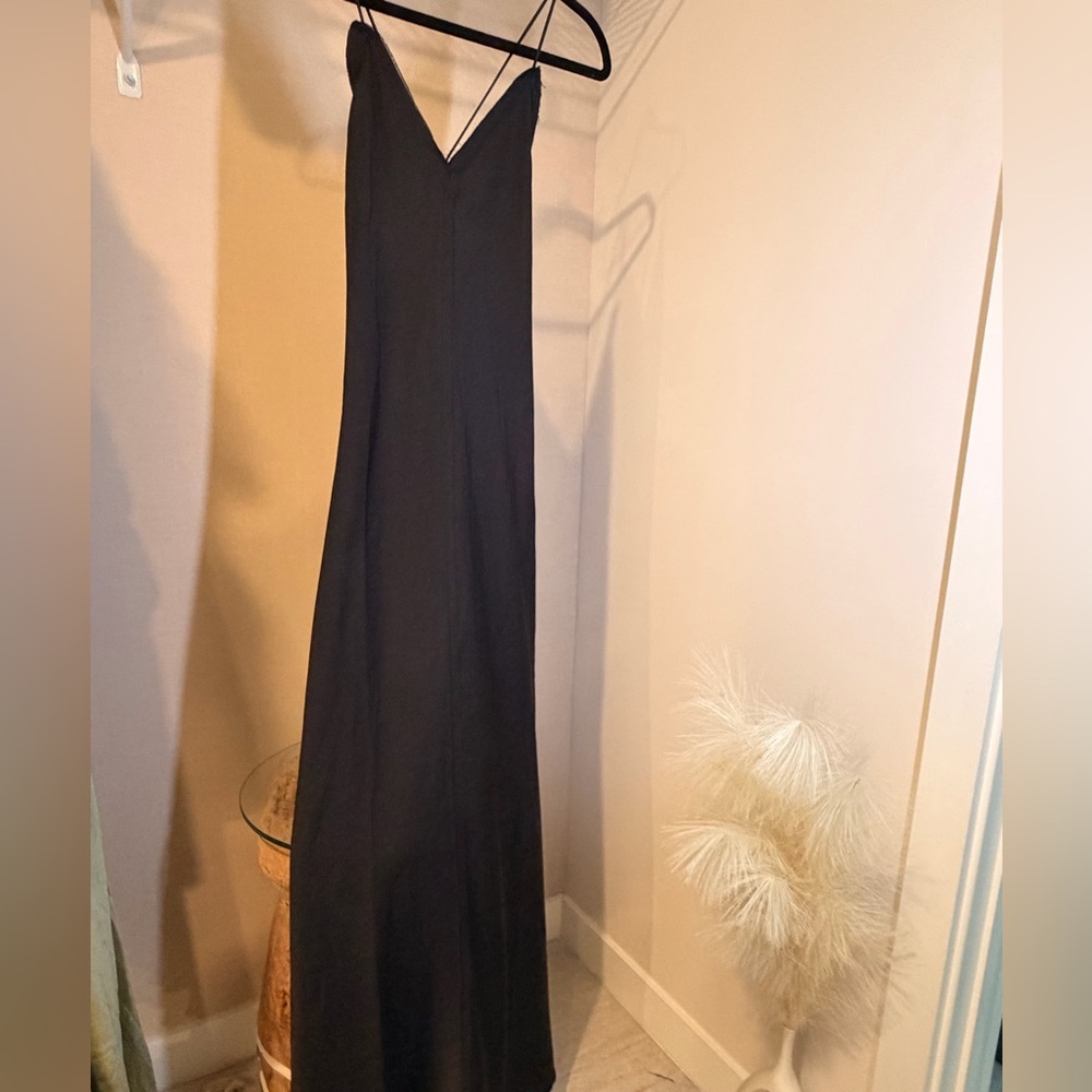 Local European RAW EDGE SATIN CAMI DRESS - Picture 3 of 7